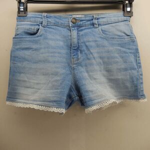Girls Oshkosh B'gosh  Jeans Shorts Laced hem Light Wash Waist Size 14/14A EUC